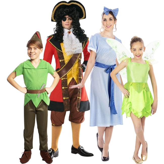 Disfraces Personajes de Peter Pan para grupos y familias