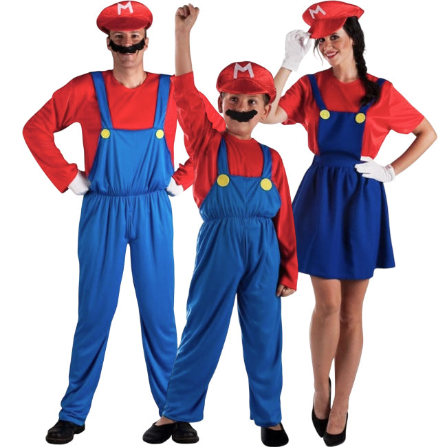 Disfraces Videojuego Súper Mario para grupos y familias
