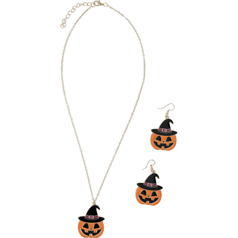 Kit Pendientes y collar calabazas Packaging