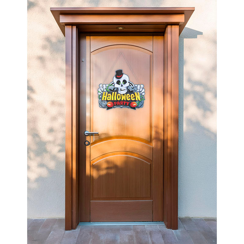 Letrero Calavera Halloween Party