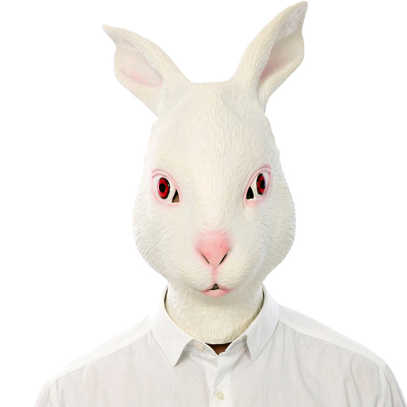 Máscara Conejo blanco látex