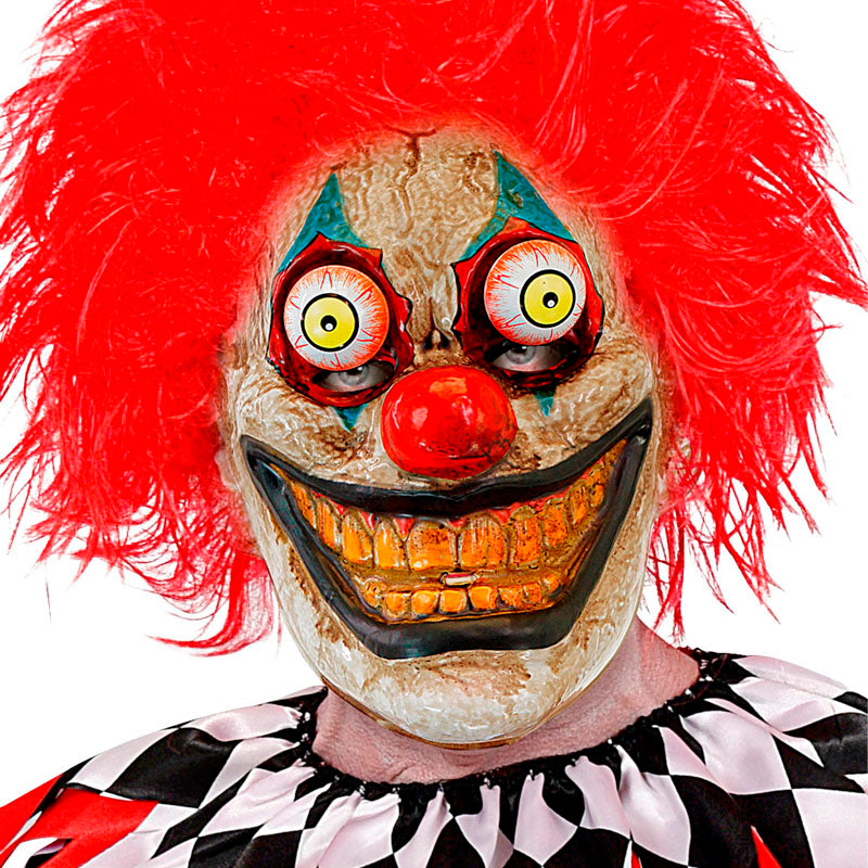 Máscara Payaso Asesino con ojos desorbitados