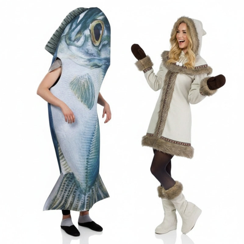 Pareja de Pez y Esquimal Siberiana