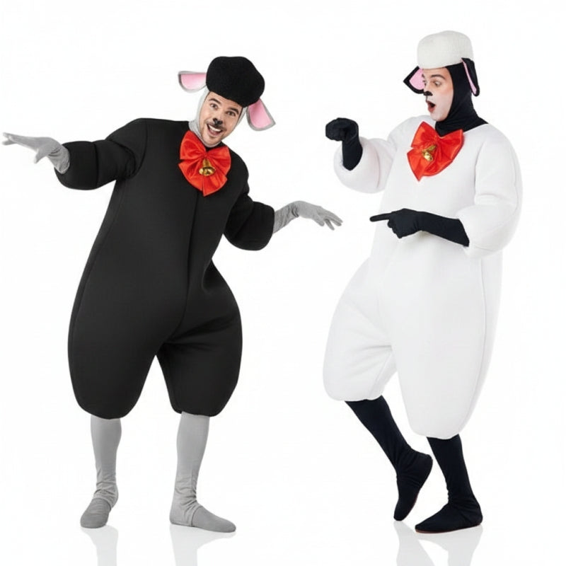 Pareja de Ovejas Black and White