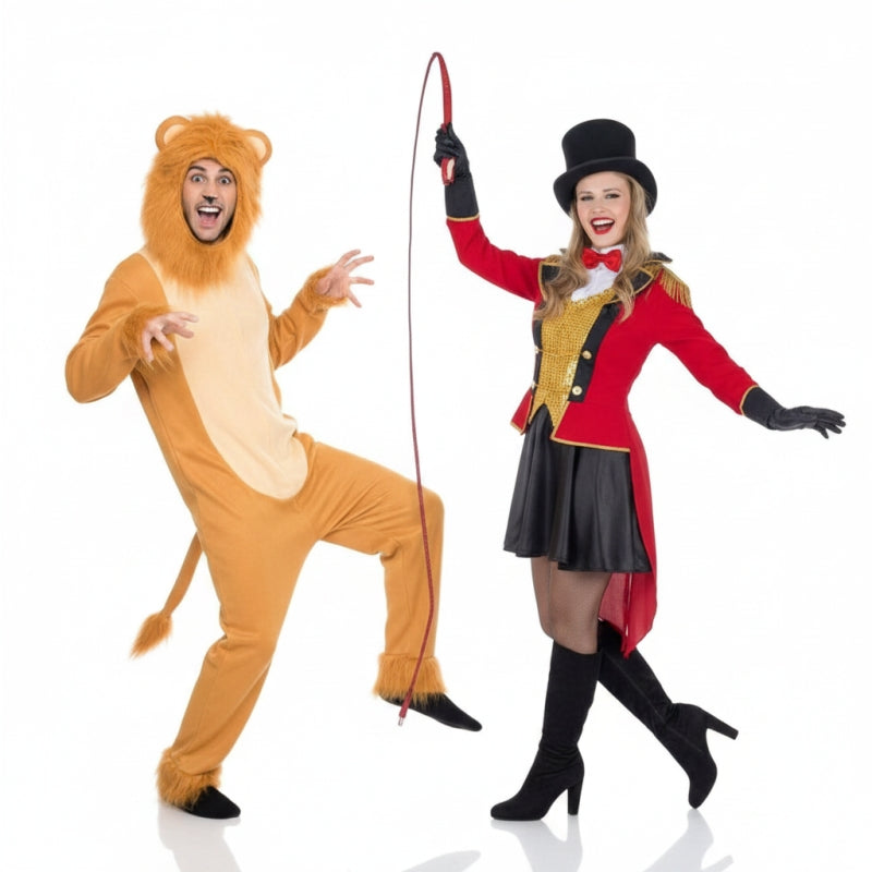 Pareja de Circo León y Domadora