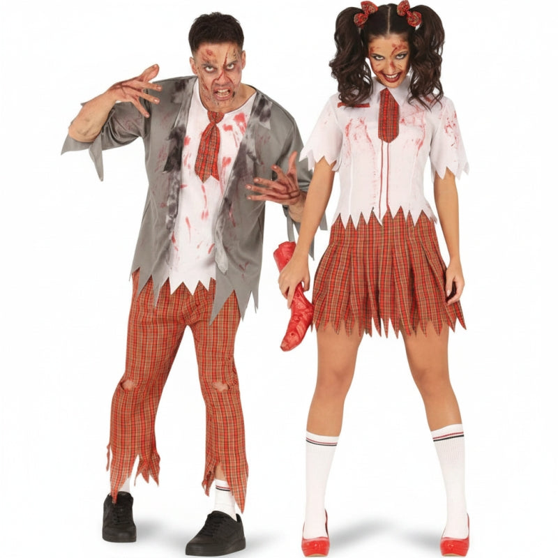 Pareja de Estudiantes Zombies