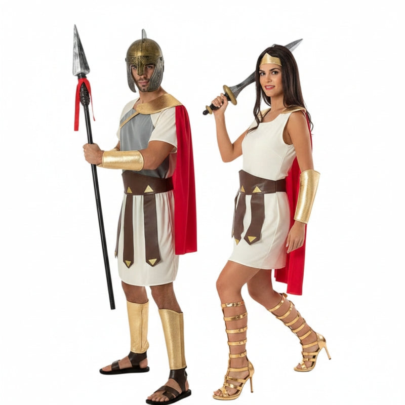Pareja de Gladiadores Romanos con capa