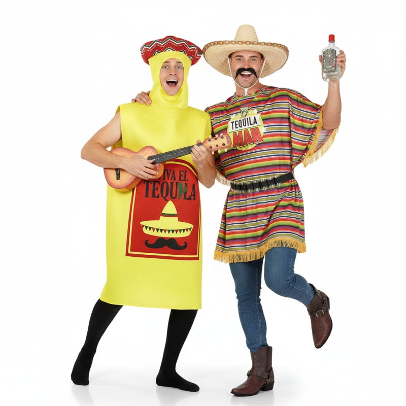 Pareja de Botella de Tequila y Tequila Man