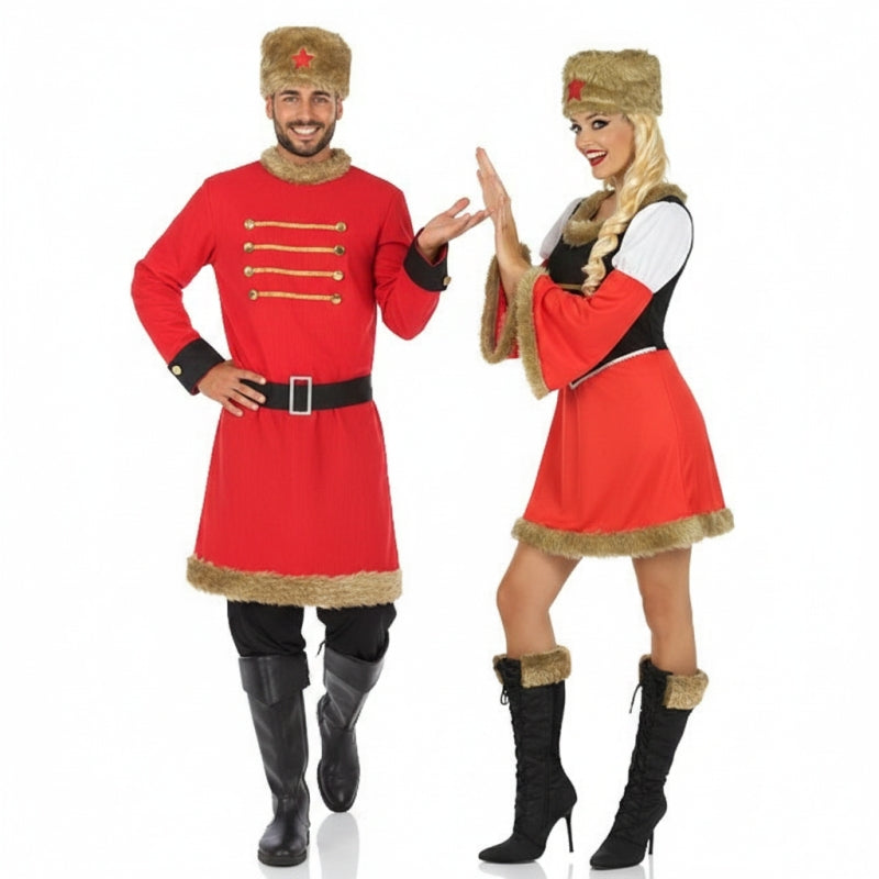 Pareja Rusos Rojos adulto