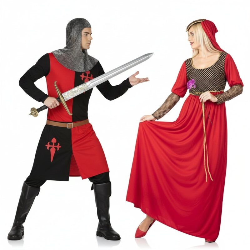 Pareja Medievales Rojos