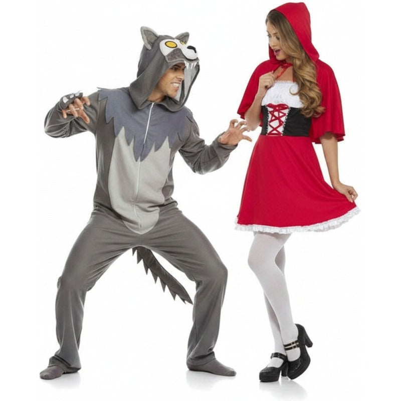 Pareja Lobo y Caperucita adulto
