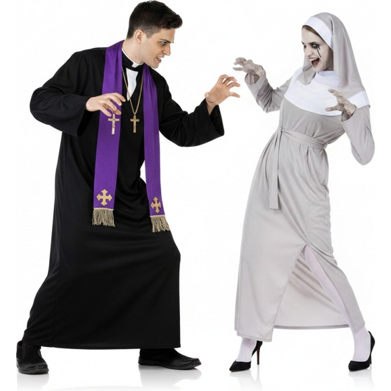 Pareja de Exorcista y Monja Poseída