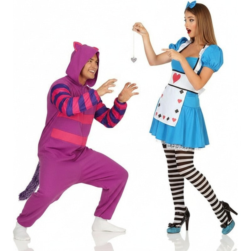 Pareja Alicia País Maravillas y Gato Cheshire