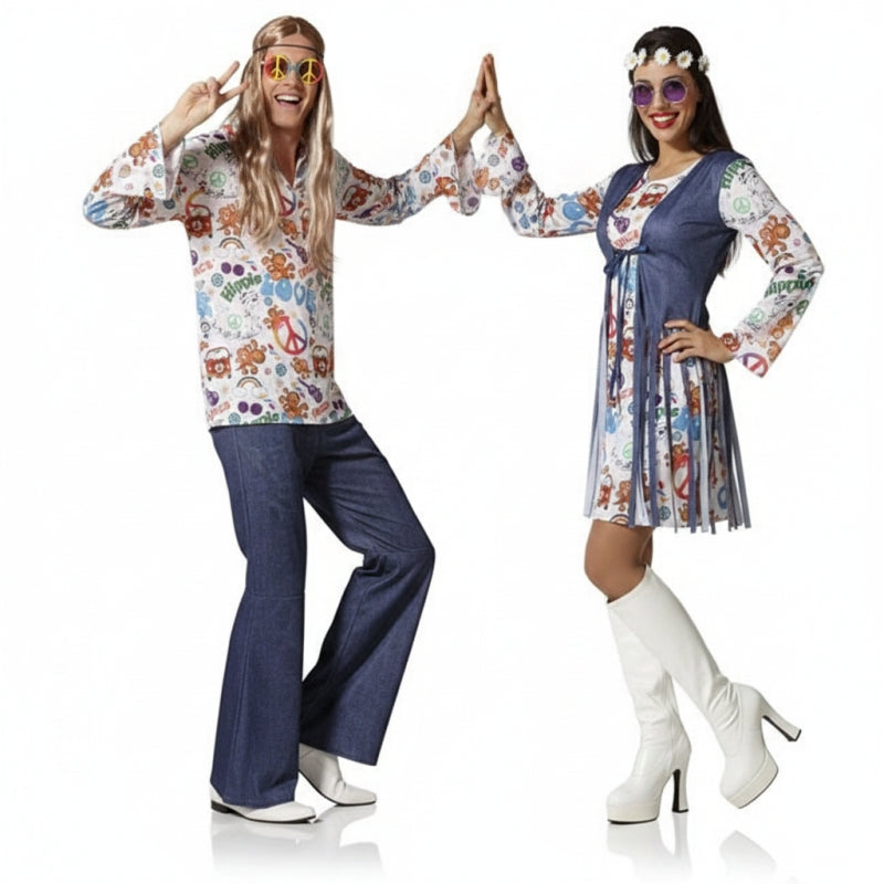 Pareja Hippies Peace