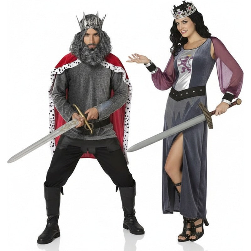 Pareja Reyes medievales grises