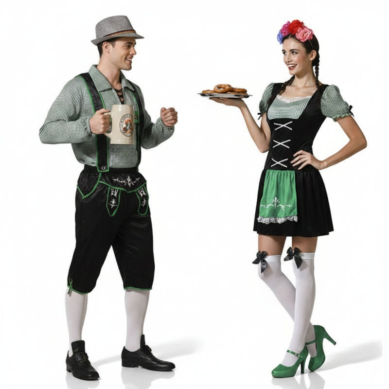 Pareja de Tiroleses Oktoberfest Negros