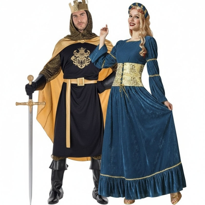 Pareja de Rey y Doncella Medieval
