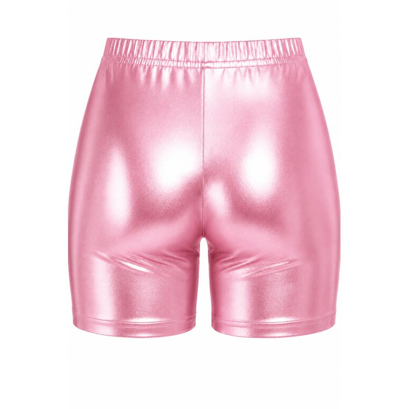 Pantalón Corto de disfraz Rosa Metalizado para mujer Detalle Bis
