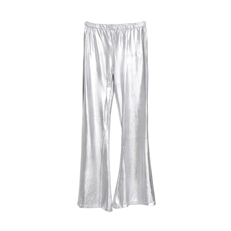 Pantalón de disfraz Acampanado Plata para mujer Bis