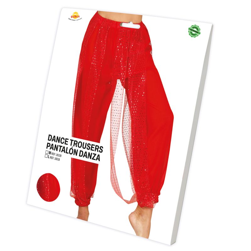 Pantalón de disfraz Danza Del Vientre Rojo para mujer Packaging
