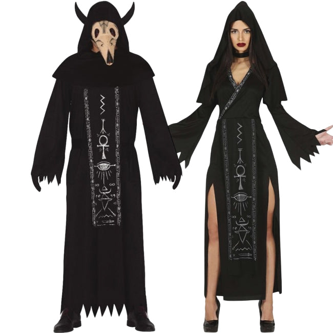 Pareja de Baphomet y Hechicera Satánica