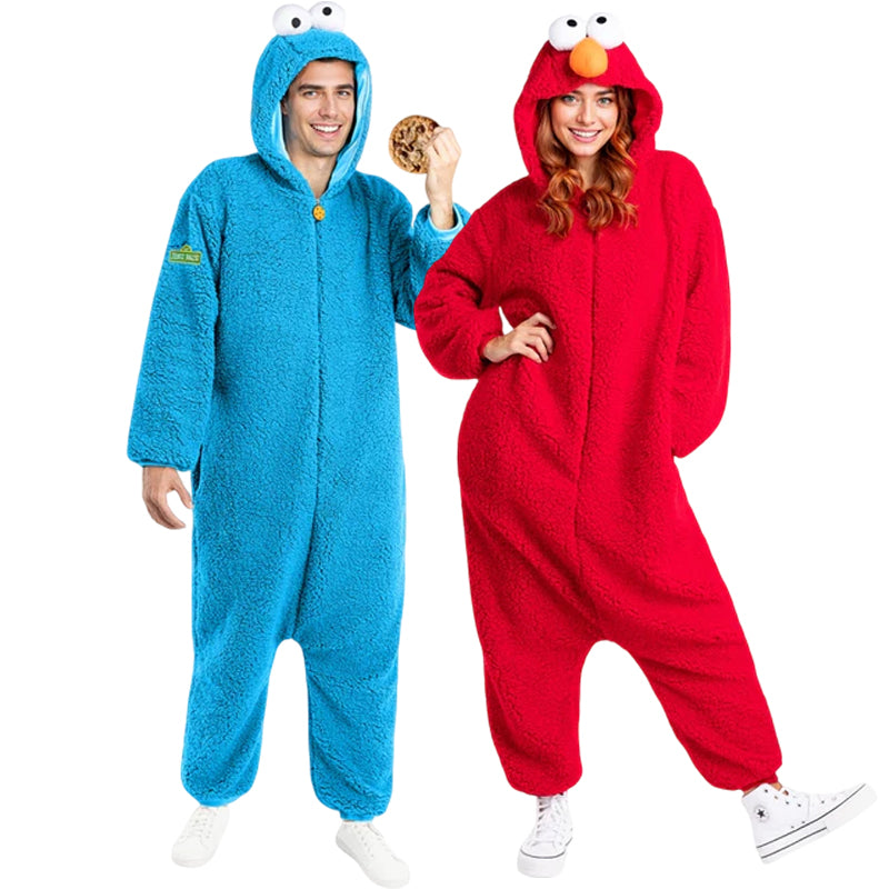 Pareja de Triki y Elmo de Barrio Sésamo