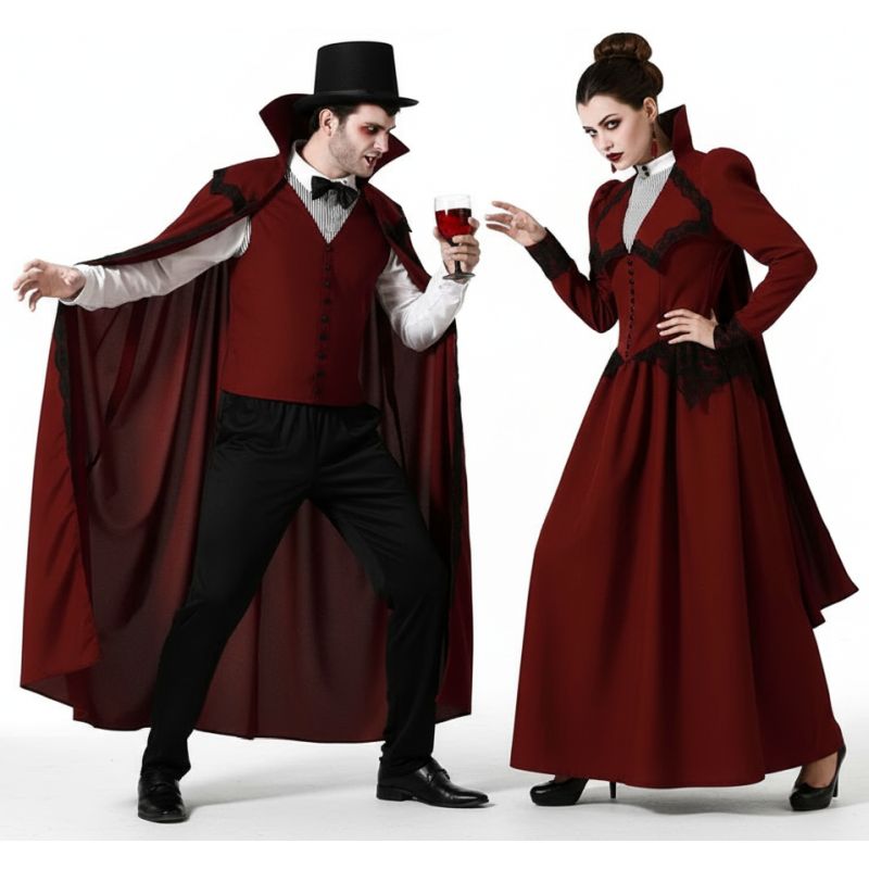 Vampiros Burdeos para disfrazarte en pareja