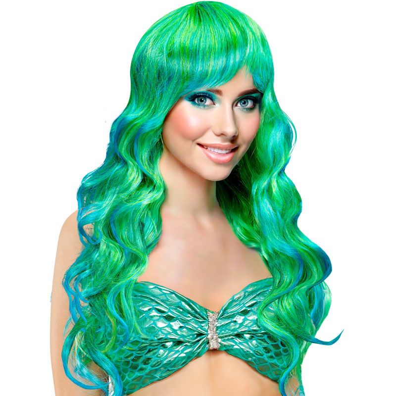 Peluca Sirena Verde