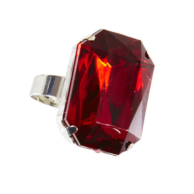 Anillo gema roja