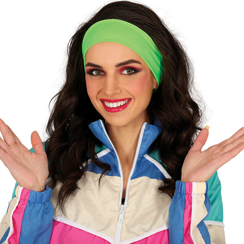 Cinta para la cabeza de color neón verde