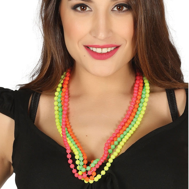 Collar de perlas neón