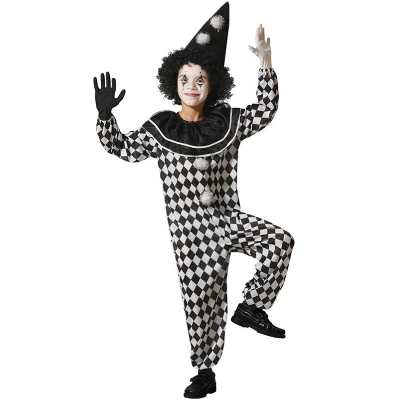 Disfraz para niño de Arlequín blanco y negro