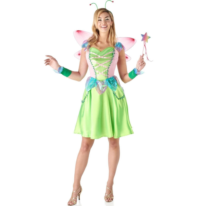 Disfraz de Campanilla para mujer, falda de tul verde, alas, disfraz de elfo, disfraz de hada del bosque, disfraz de hada, lentejuelas, juego de vestidos de fantasía, princesa de tul, disfraz de