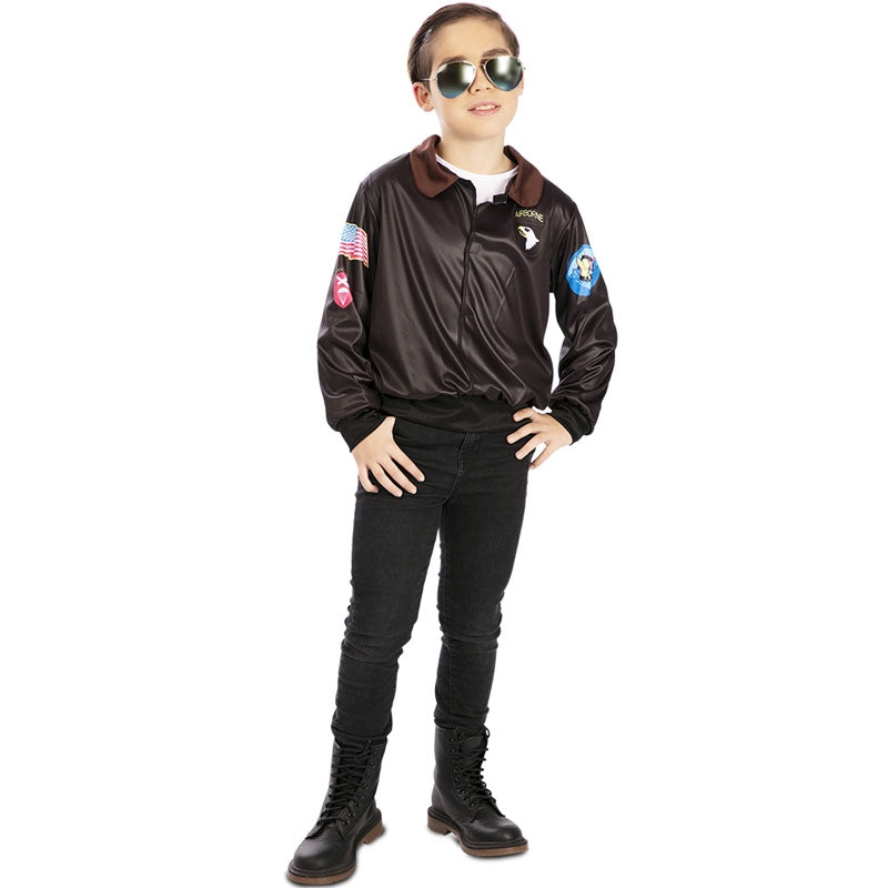 Disfraz de Cazadora aviador Top Gun para niño