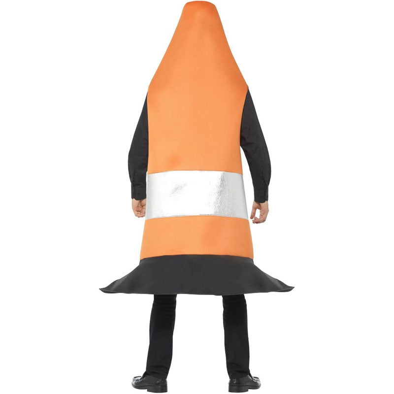 Disfraz de Cono de Tráfico para adulto espalda