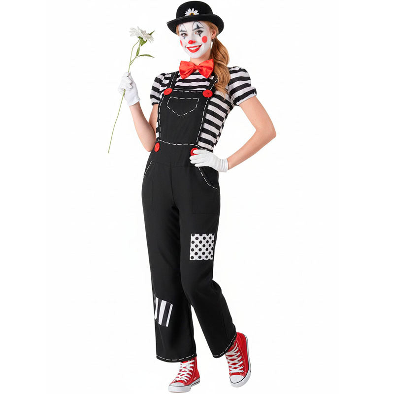 Disfraz de Mimo a rayas para mujer Bis