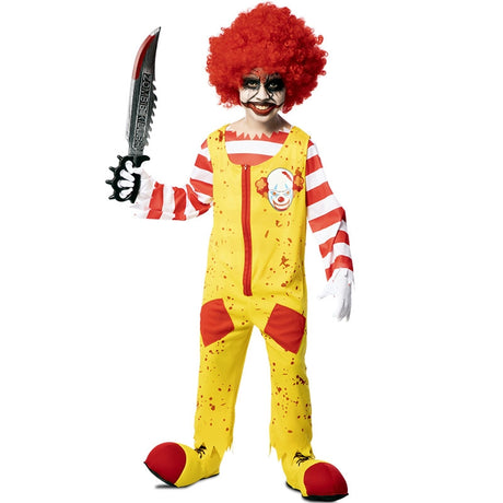 Disfraz de Payaso Ronald Mc asesino para niño