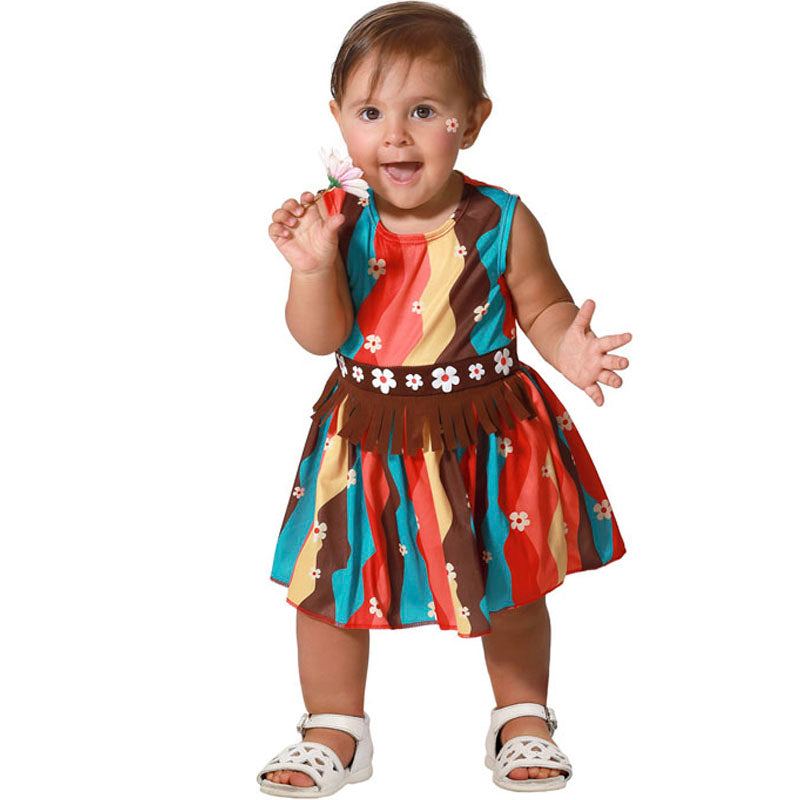 Disfraz para bebé de Hippie con vestido