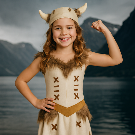 Disfraces Vikingas y Bárbaras para niña