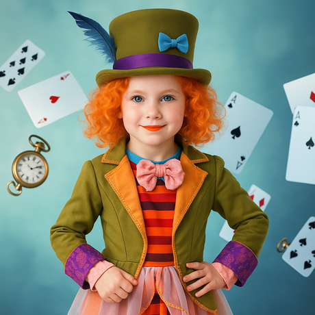 Disfraces de sombrerera loca para niña