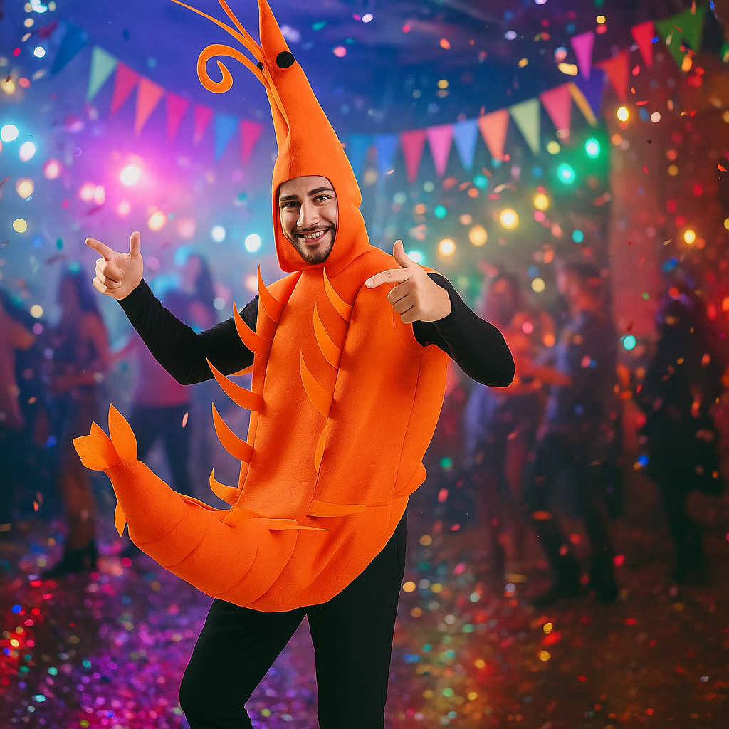 Disfraz de Gamba de Huelva para adulto