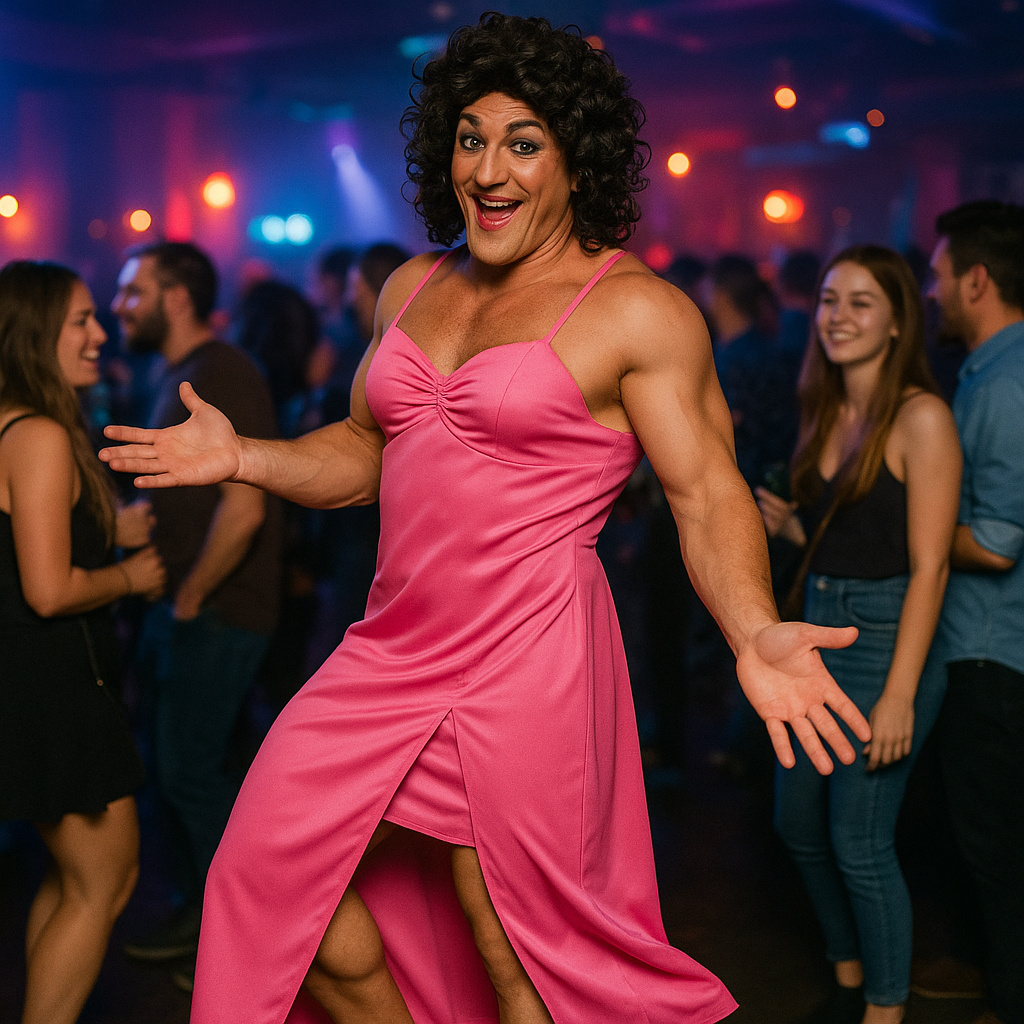 Disfraz de Drag Queen rosa para hombre