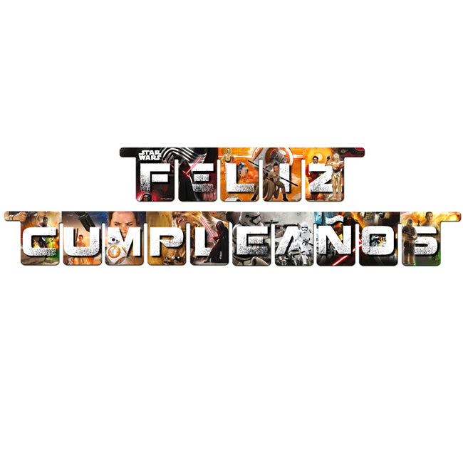 Guirnalda Feliz Cumpleaños Star Wars®