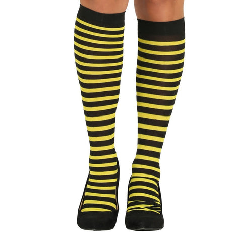 Medias Amarillas con rayas mujer