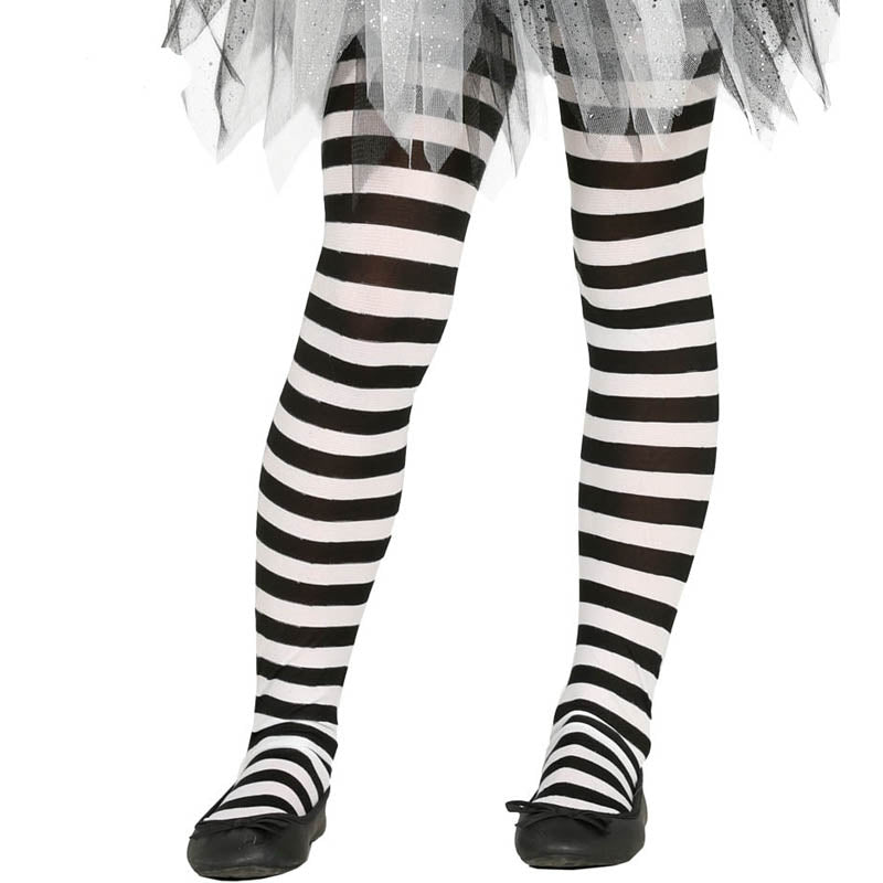 Pantys Blancos con rayas para niñas