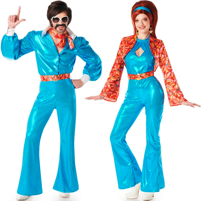 Disco Azul Años 70 para disfrazarte en pareja