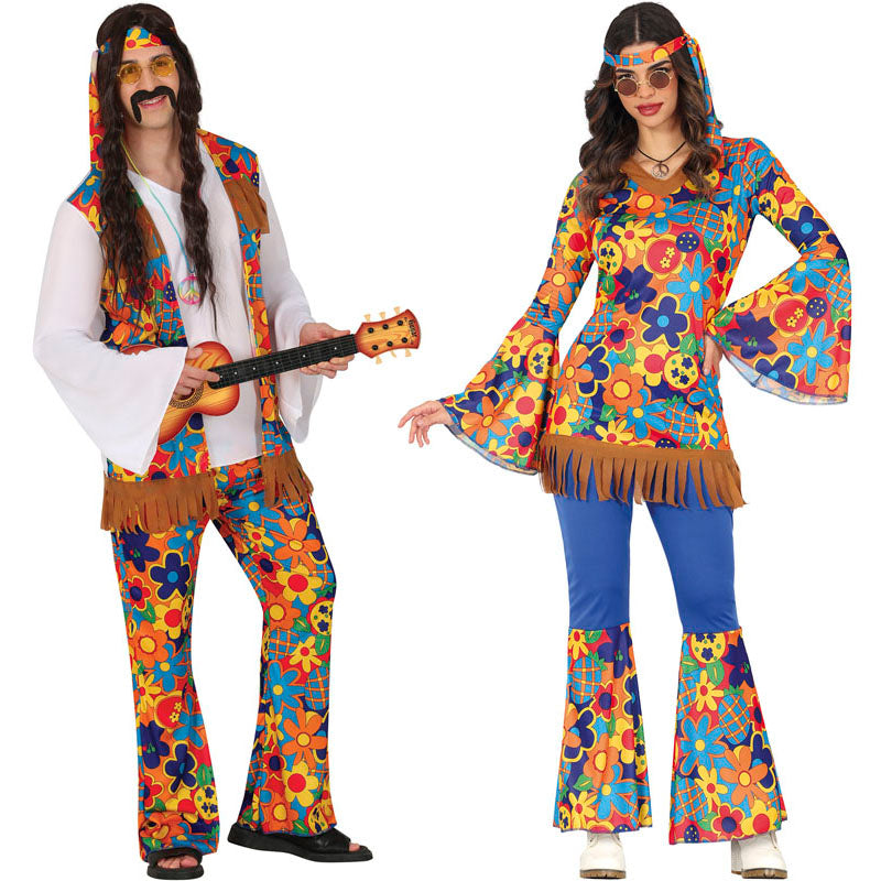 Hippies Floreados para disfrazarte en pareja