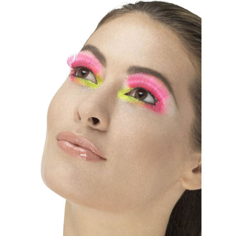 Pestañas Rosa Neón postizas