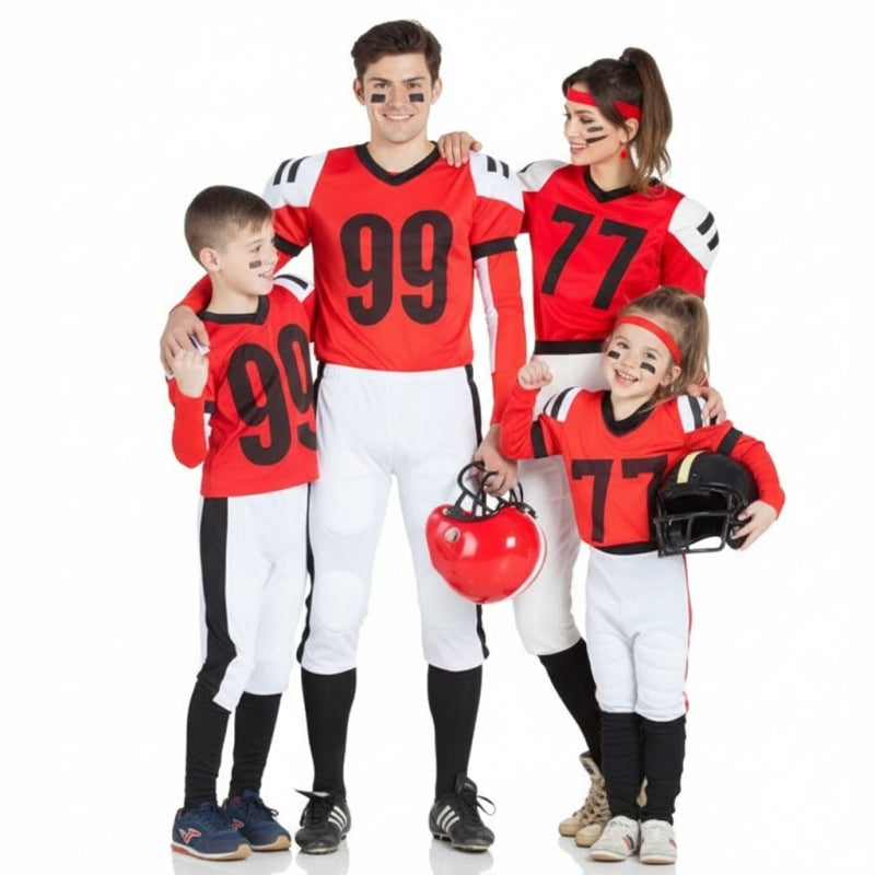 Grupo de Jugadores Futbol Americano Rojos