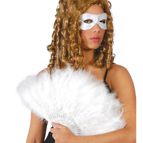 Abanico Plumas Blanco